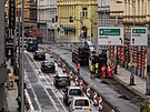 Rekonstrukce vozovky v ulici Plzesk. (16. ervence 2025)
