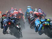 Momentka z kvalifikace na Velkou cenu Nmecka silniních motocykl.