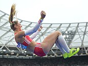 Britská tykaka Molly Cauderyová na mítinku Diamantové ligy v Londýn