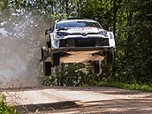 Oliver Solberg bhem Estonské rallye