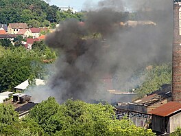 Hasii zasahovali v areálu bývalé Poldi v Kladn u poáru Zeolitu, tedy...