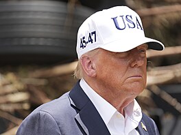 Americký prezident Donald Trump a první dáma navtívili oblast Texasu, kterou...