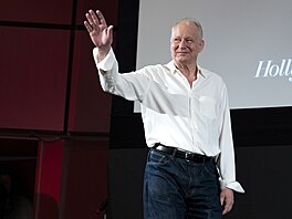 Stellan Skarsg&#229;rd pohovoil o svém ivot a kariée v Kongresovém sále...