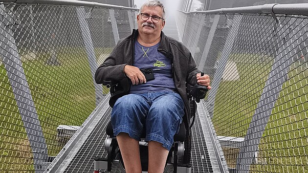 Po Skybridge se projel prvn vozk, s pomoc andla strnho i Sanitky nadje. (18. ervence 2025)