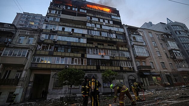 Po ruskm toku na Kyjev zemeli v noci dva lid. (10. ervence 2025)