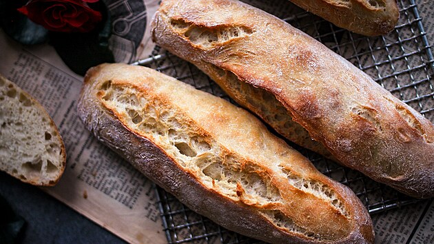 Jednoduchá bageta podle Markéty a Frantika Neplecha na plechu