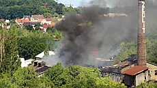 Hasii zasahovali v areálu bývalé Poldi v Kladn u poáru Zeolitu, tedy...