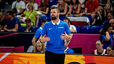 Trenér eských basketbalistek Viktor Prua bhem utkání proti Japonsku pi MS...