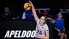 Monika Brancuská bhem utkání Ligy národ s Belgií.