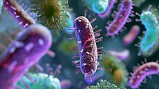 Fekální koliformní bakterie Escherichia coli vypadá jako docela roztomilý...