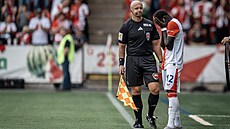 El Hadji Malick Diouf ze Slavie Praha nastupuje k posledním zápasu v klubu v...