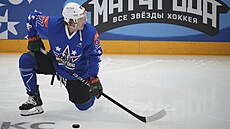 Kirill Kaprizov v dresu výb�ru ruských hv�zd z NHL v charitativním utkání proti...