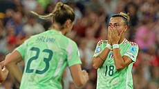 Arianna Carusová z Itálie reaguje ve tvrtfinále mistrovství Evropy proti...