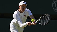 Jannik Sinner v semifinále Wimbledonu.