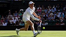 Jannik Sinner v semifinále Wimbledonu.