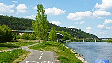 A1 u Malé Chuchle, p�ed Branickým �elezni�ním mostem