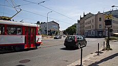 Ulice Palackého v Olomouci ped zahájením oprav.