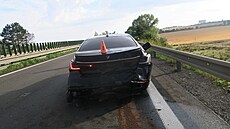 Nehoda na dálnici mezi Prostjovem a Olomoucí.