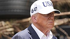 Americký prezident Donald Trump a první dáma navtívili oblast Texasu, kterou...
