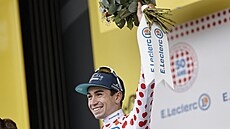 OPT V PUNTÍKÁCH. Lenny Martinez se výkonem ve 14. etap oficiáln vrátil do...