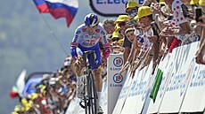 Primo Rogli jede do cíle tinácté etapy na Tour de France.
