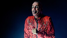 Charismatický zpvák nmecké kapely Rammstein Till Lindemann na festivalu...