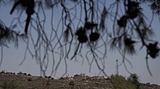 Izraelské osadnické stanovi�t� na území u palestinského m�sta Sind�il na...