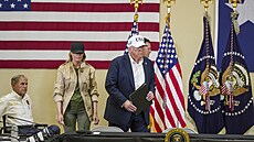 Americký prezident Donald Trump na návtva centra texaských záplav, okresu...