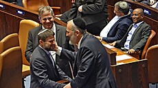 Pedseda izraelské ultraortodoxní strany as Arje Deri v rozhovoru s izraelským...