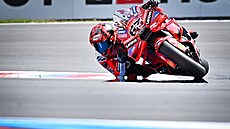 Francesco Bagnaia bhem kvalifikace na Velkou cenu eské republiky v Brn.
