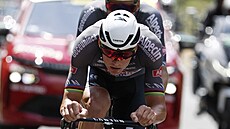Mathieu van der Poel a Jonas Rickaert v úniku.