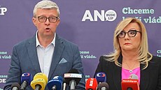 Pedseda stínové vlády ANO Karel Havlíek a éfka poslanc ANO, stínová...