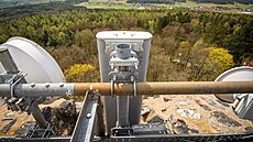 Výhledy od BTS Vodafonu na zícenin hradu Radyn