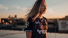 Branká�ka Bára Votíková v novém dresu Slavie.