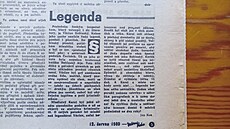 erná kronika, Stíny nebo Z deníku VB. Nejtenjí rubrika v denním tisku....