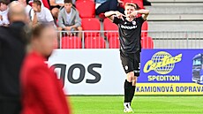 Plzeský útoník Pavel ulc slaví gól do sít Pardubic.