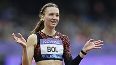 Nizozemská bkyn Femke Bolová na mítinku Diamantové ligy v Londýn