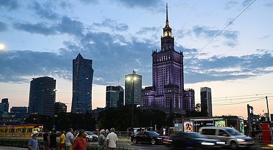 Pohled na var�avský Palác kultury a v�dy (22. �ervence 2022)