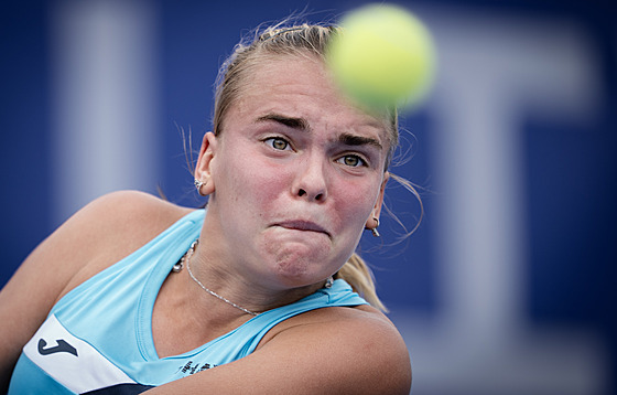 Sára Bejlek v prvním kole turnaje v Praze.