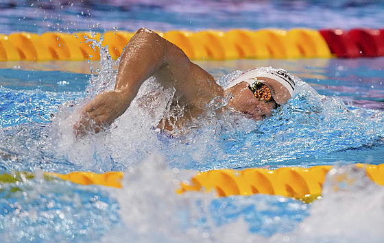 Barbora Seemanová b�hem rozplavby na 200 metr� volný zp�sob na MS v Singapuru