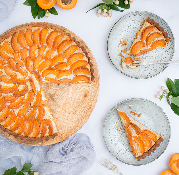Meruňkový koláč s frangipane podle Elišky Klanicové