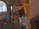V ervenci 2024 zaala dvoulet rekonstrukce baziliky Navtven Panny Marie be...