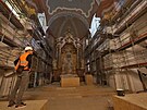 V ervenci 2024 zaala dvoulet rekonstrukce baziliky Navtven Panny Marie be...