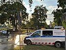 Havrie vody pokodila komunikaci u adu mstsk sti Praha 8. (29. ervence...