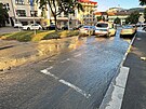 Havrie vody pokodila komunikaci u adu mstsk sti Praha 8. (29. ervence...