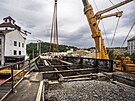 Demolice pvodnho elezninho mostu u Smchovskho ndra v Praze (21....