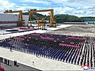 V severokorejské lodnici Nampcho zaala práce na tetím torpédoborci. (22....
