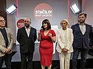 Tisková konference hnutí Stailo!, u za úasti zástupc SOCDEM Jany Maláové a...
