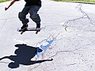 Matj Krajek propojuje svou ve pro street art i skateboarding. (22....