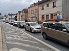 Oprava sek na Humpoleck ulici psob v celm Havlkov Brod dlouh kolony....